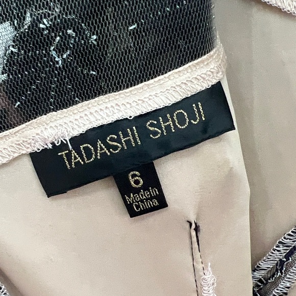 Tadashi Shoji Black and Gray Long Sleeve Dress - Picture 8 of 8